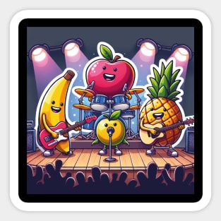 Funny Fruits Singing Sticker